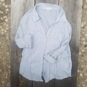 Joie Button Up Mini Gingham Soft Blouse